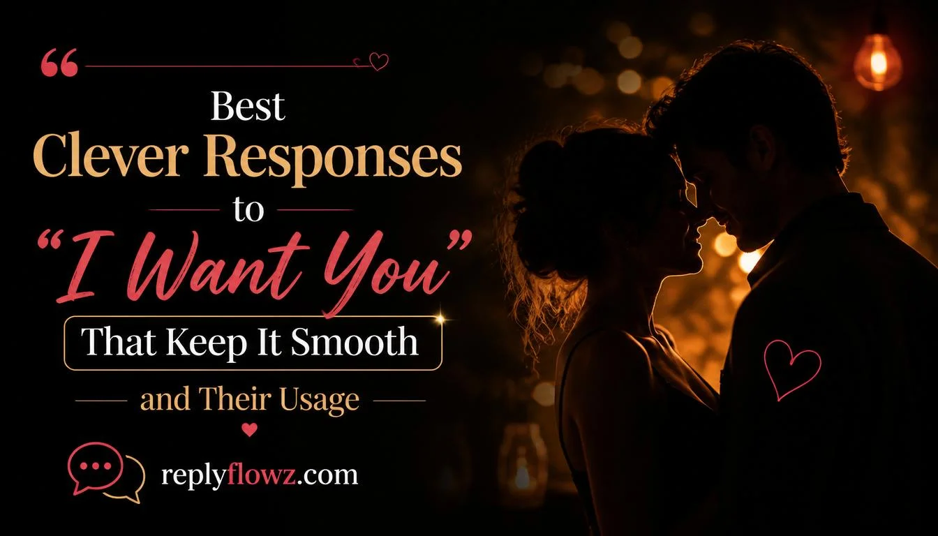 Best Clever Responses to “I Want You” That Keep It Smooth