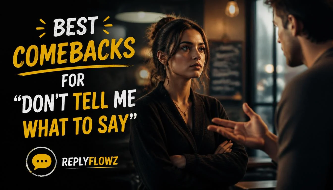 Best Comebacks for “Don’t Tell Me What to Say”