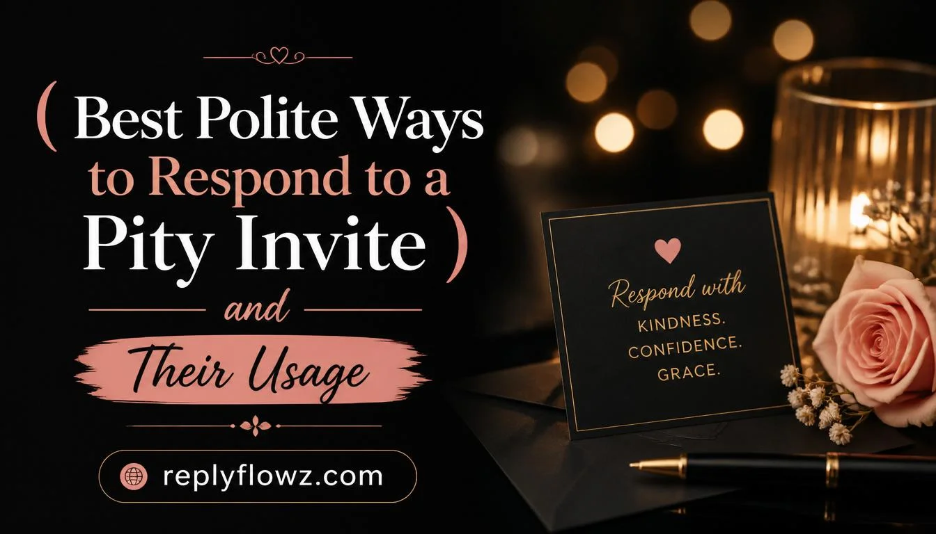 Best Polite Ways to Respond to a Pity Invite