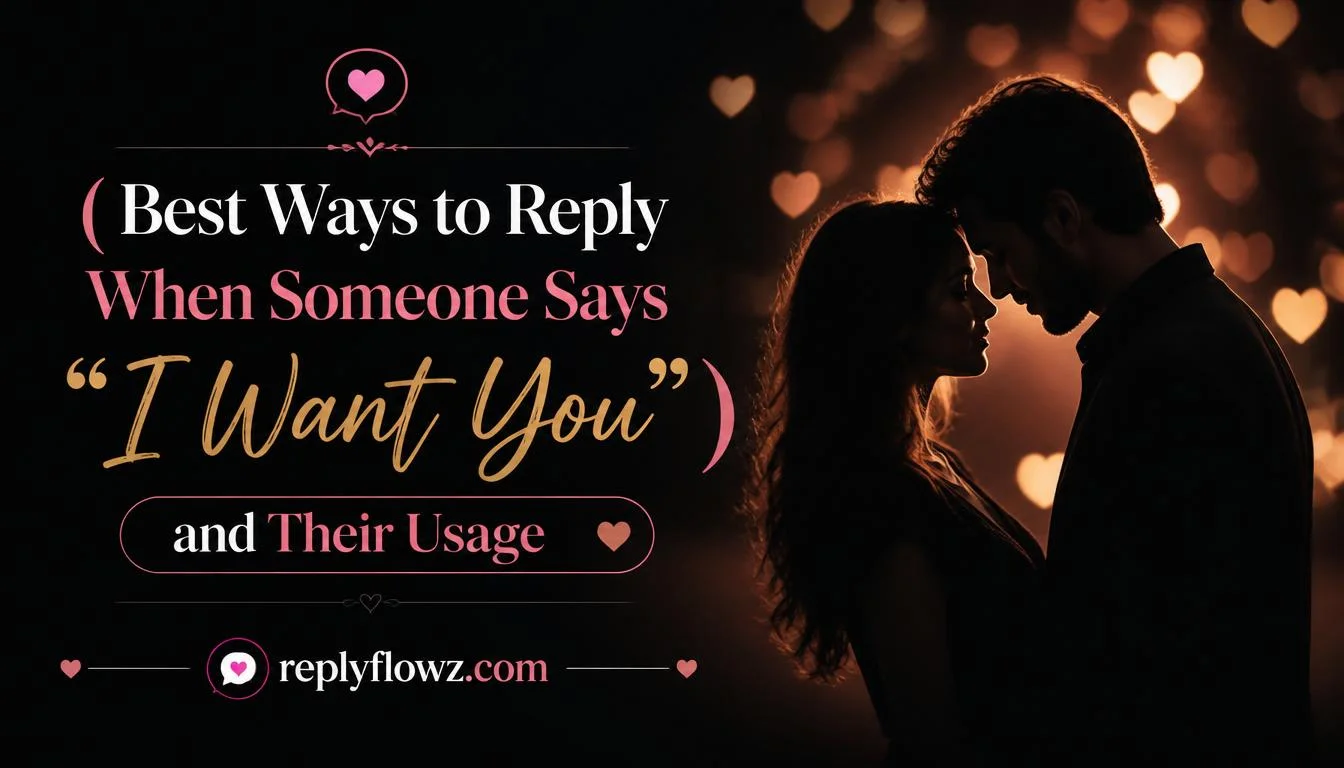 Best Ways to Reply When Someone Says “I Want You”