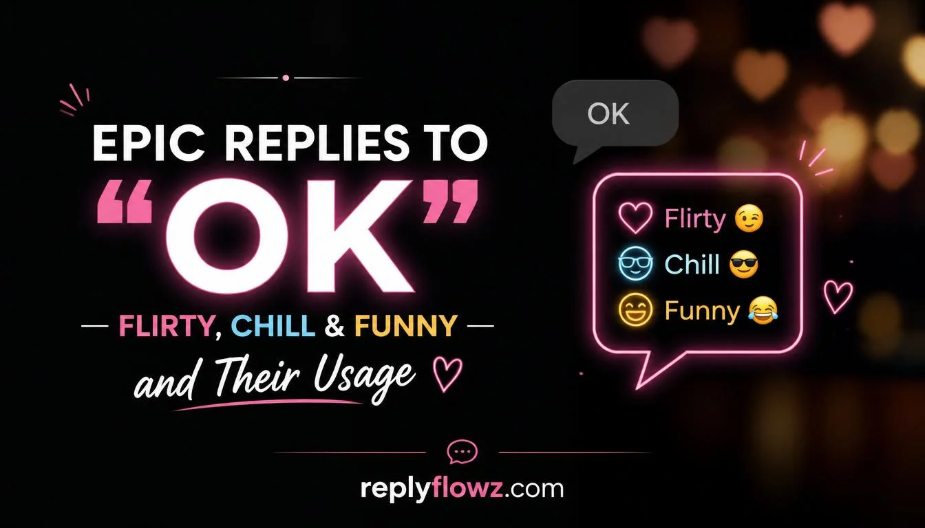 Epic Replies to “OK” – Flirty, Chill & Funny