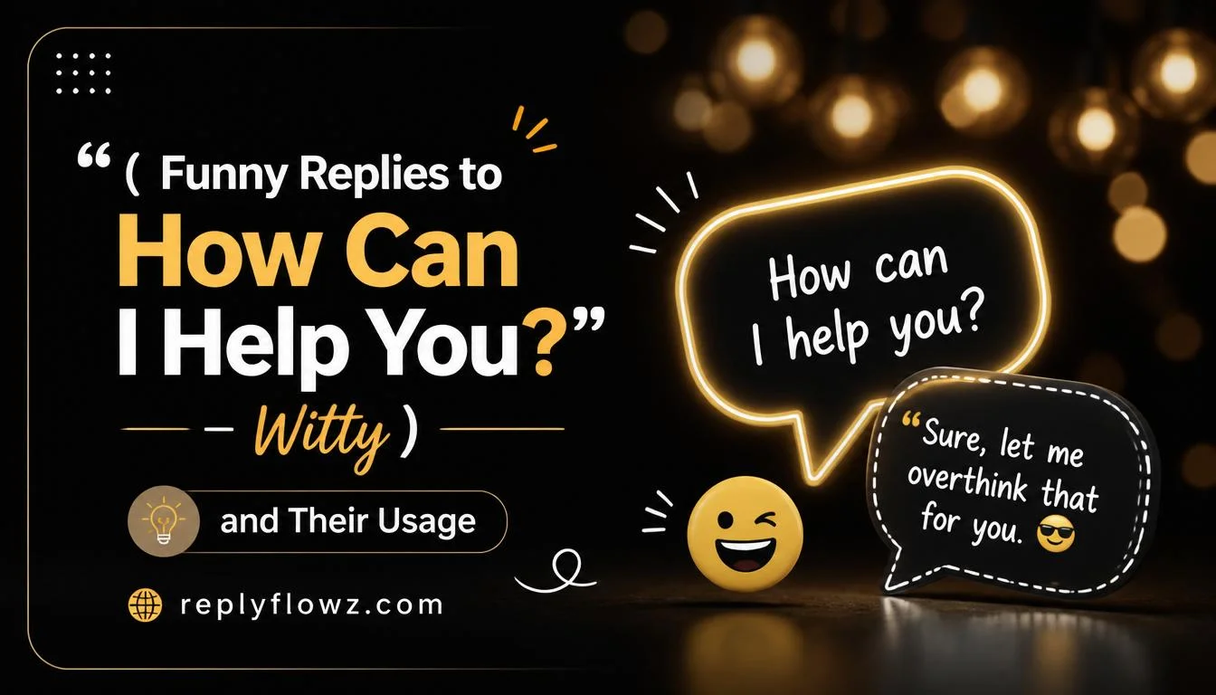 Funny Replies to “How Can I Help You?” – Witty