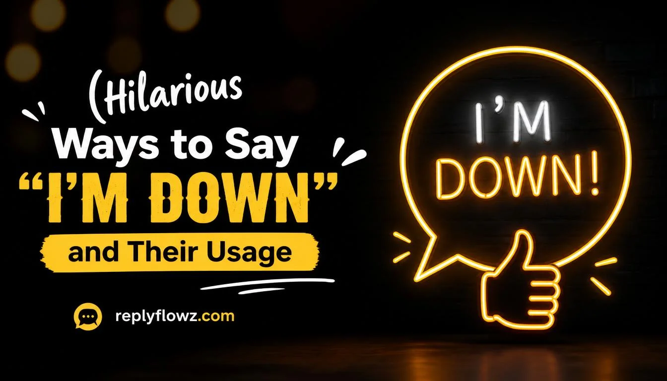 Hilarious Ways to Say “I’m Down”