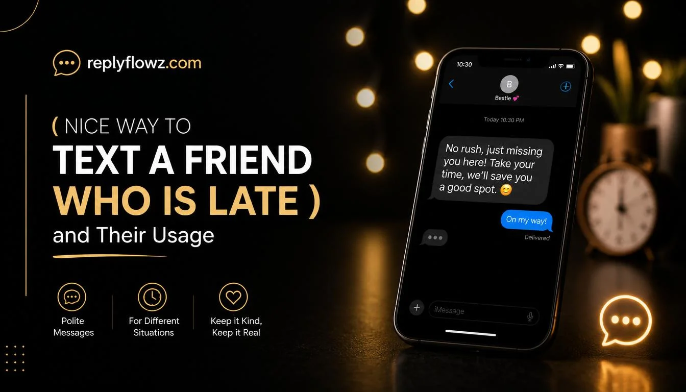nice way to text a friens who is late