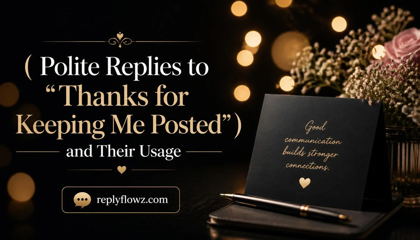 Polite Replies to âThanks for Keeping Me Postedâ