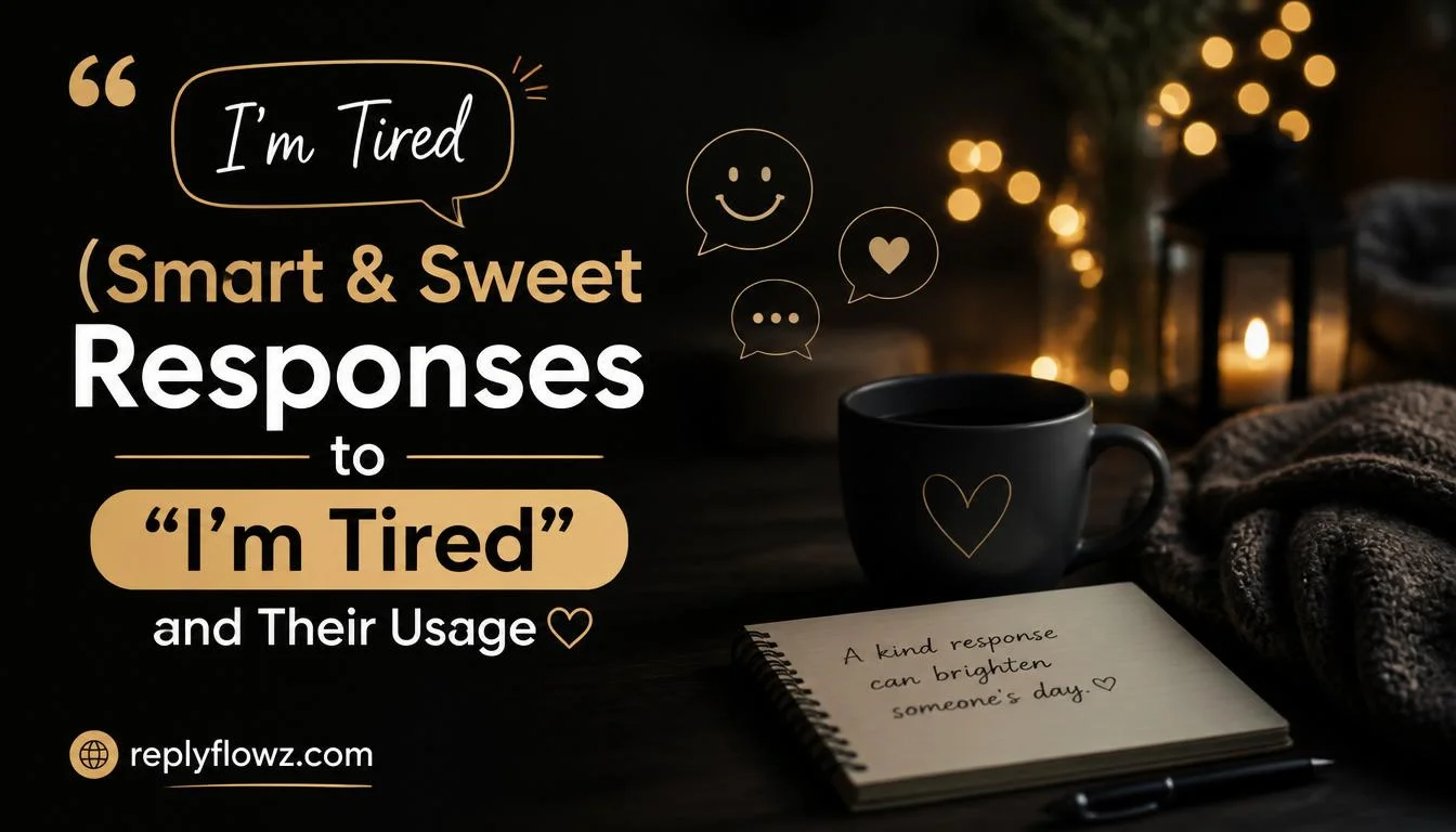 Smart & Sweet Responses to “I’m Tired