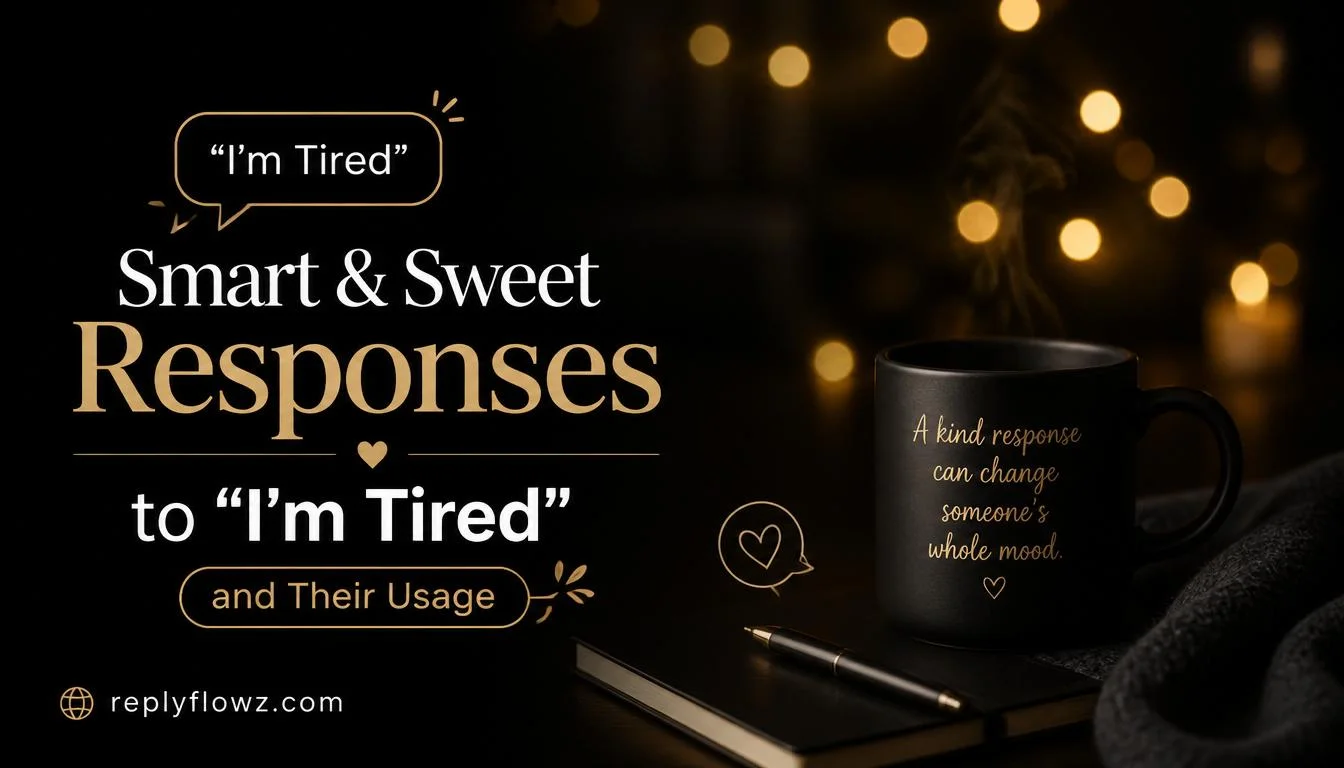 Smart & Sweet Responses to “I’m Tired