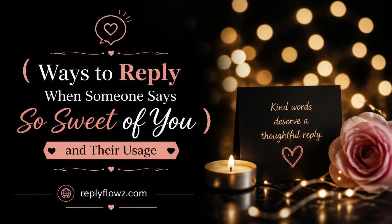 Ways to Reply When Someone Says So Sweet of You