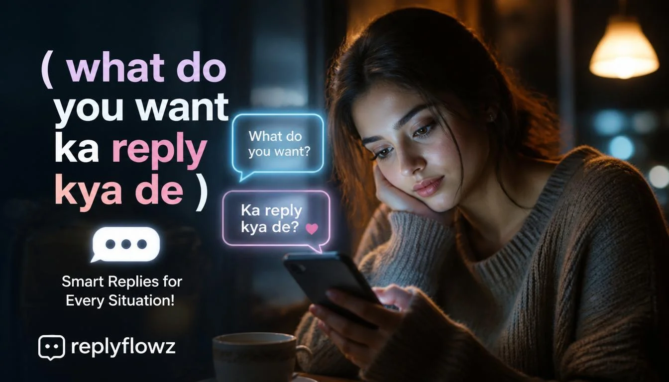 what do you want ka reply kya de