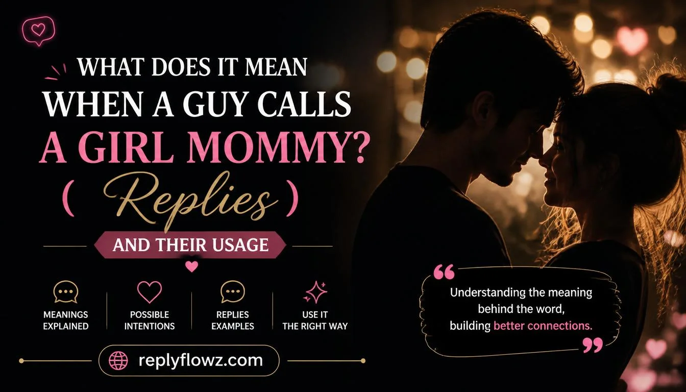 What Does It Mean When a Guy Calls a Girl Mommy? Replies